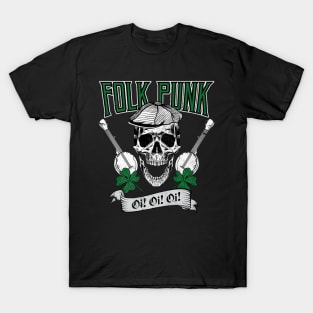 Folk Punk Skull Design T-Shirt